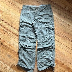 Low rise Steve & Barry's Green Cargo Pants Lightweight Convertible